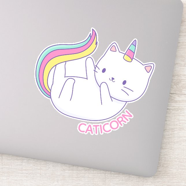 Sticker Caticorn Cute Unicorn Cat (Détail)