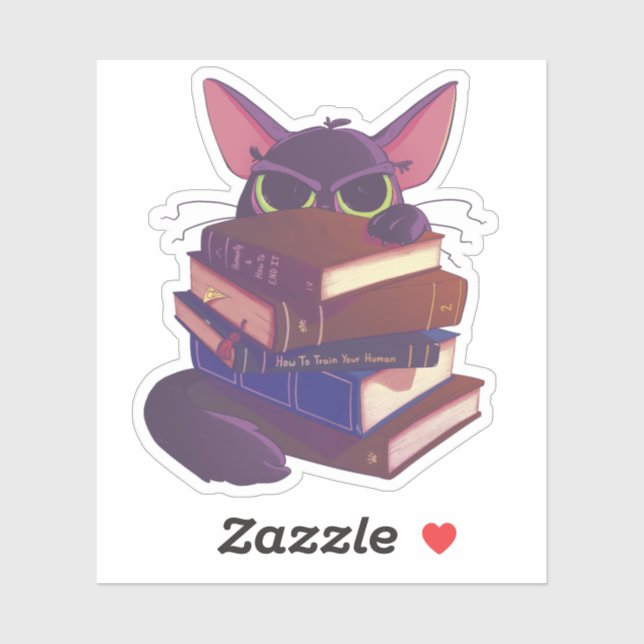 Sticker Cats & Books (Sheet)
