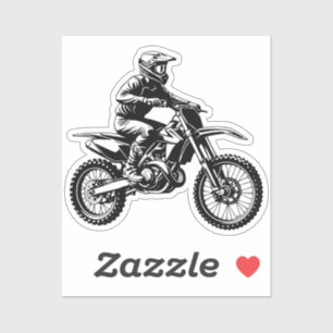 Sticker Cavalier de moto cross 