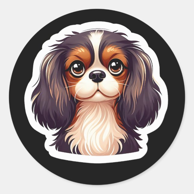 Sticker Cavalier King Charles Spaniel (Devant)
