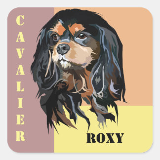 Sticker Cavalier King Charles Spaniel personnalisé