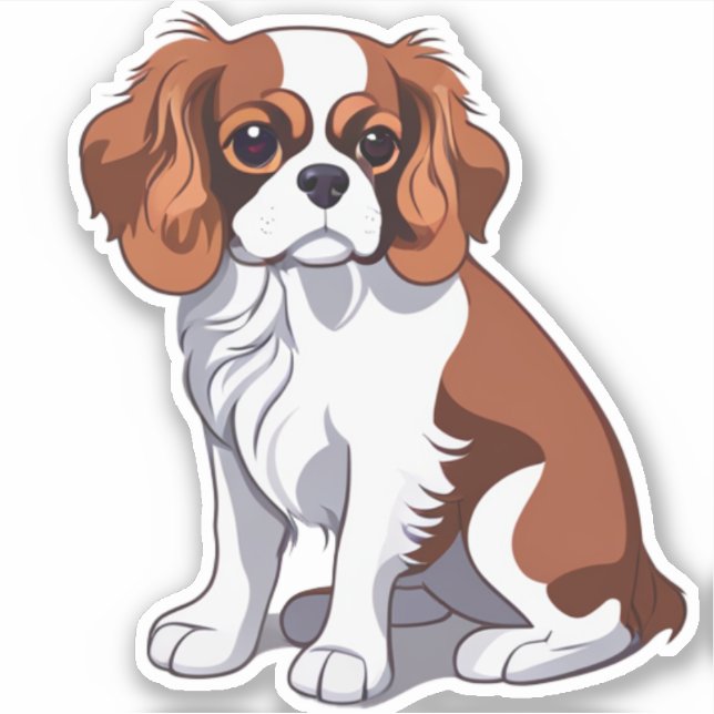 Sticker Cavalier roi charles illustrés (Devant)