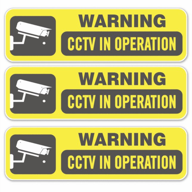 Sticker CCTV En Opération Surveillance Vidéo (Devant)