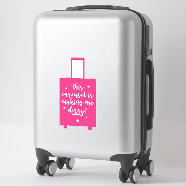 Sticker Ce Carrousel me rend Dizzy Funny Suitcase (Sur valise)