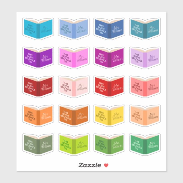 Sticker Ce Livre Appartient À L'Enseignant Set 20 Étiquett (Feuille)