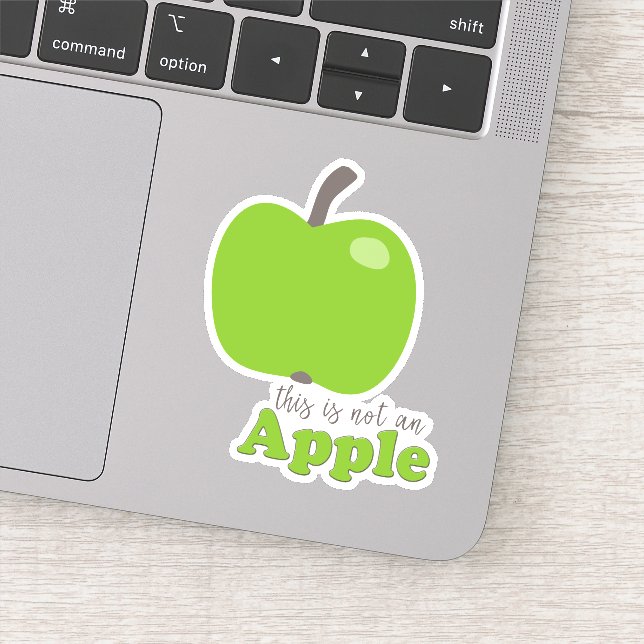 Sticker Ce n'est pas un contour de citation drôle Apple (Détail)