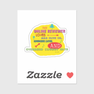 Sticker Ce Réviseur En Ligne Aime L'Huile D'Olive Légère H