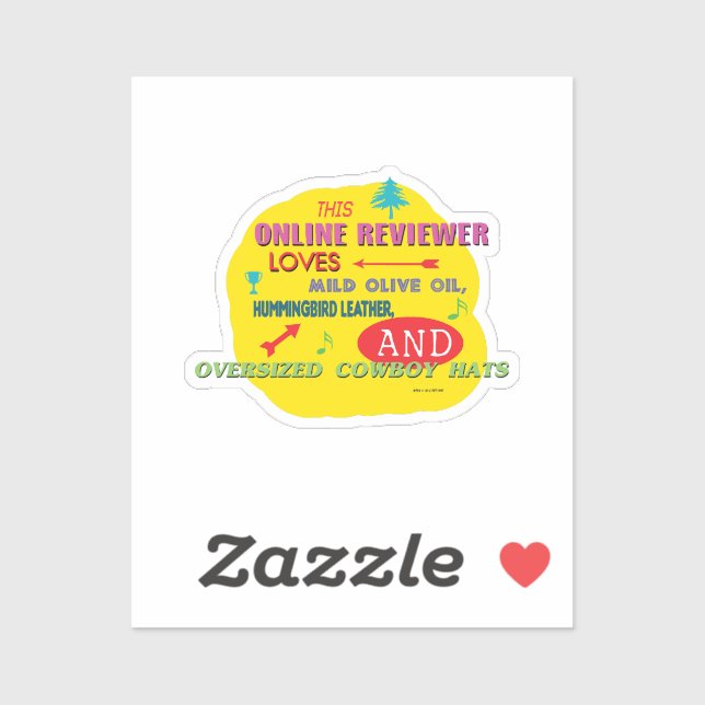 Sticker Ce Réviseur En Ligne Aime L'Huile D'Olive Légère H (Feuille)