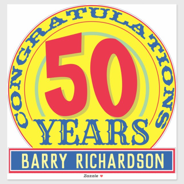 Sticker Célébration de 50 ans (Feuille)