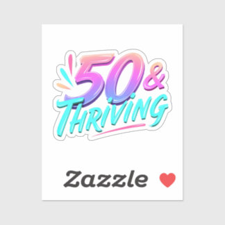 Sticker Célébrer 50e anniversaire et prospérer