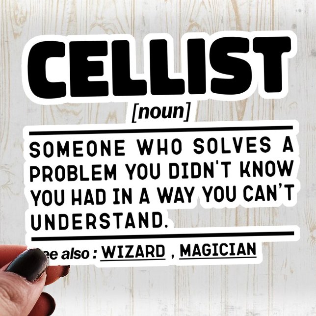 Sticker Cellist Noun instrument de musique Lover Lover Cel (Créateur téléchargé)