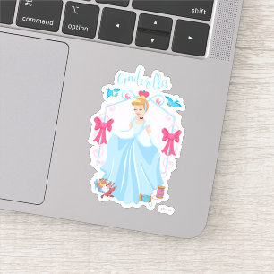 Sticker Cendrillon avec Gus et Rufus