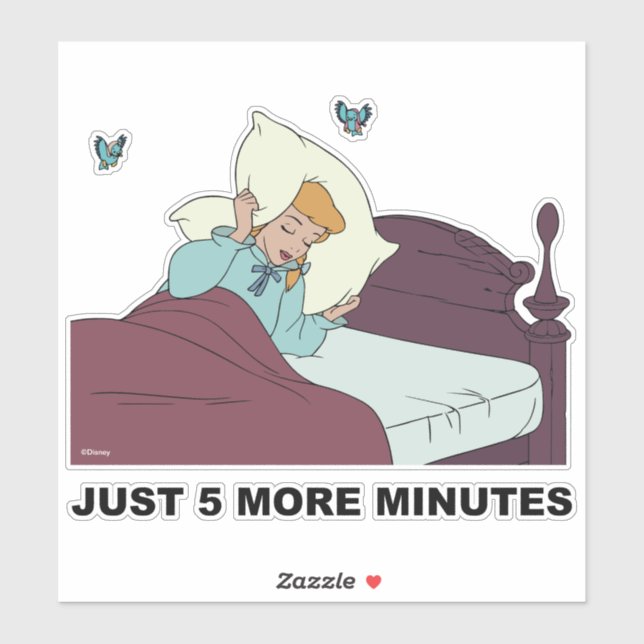 Sticker Cendrillon | Seulement 5 minutes de plus (Feuille)