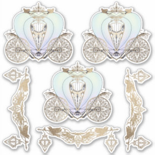 Sticker Cendrillon's Fairytale Coach et lanternes