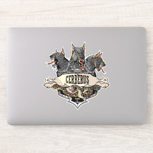 Sticker Cerberus Hellhound et serpent