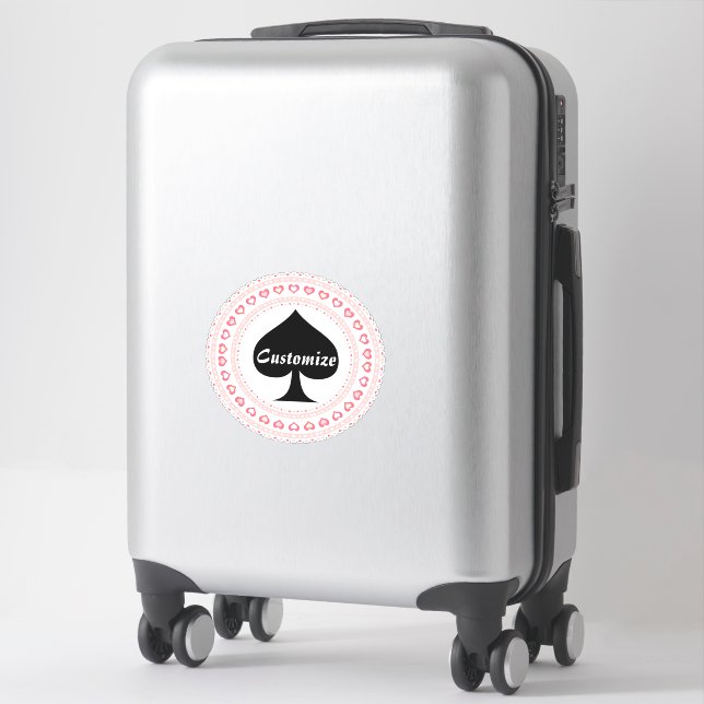 Sticker Cercle Coeurs Black Spade Thunder_Cove (Sur valise)