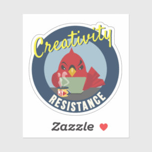 Sticker Cercle compact "La créativité est ma résistance"