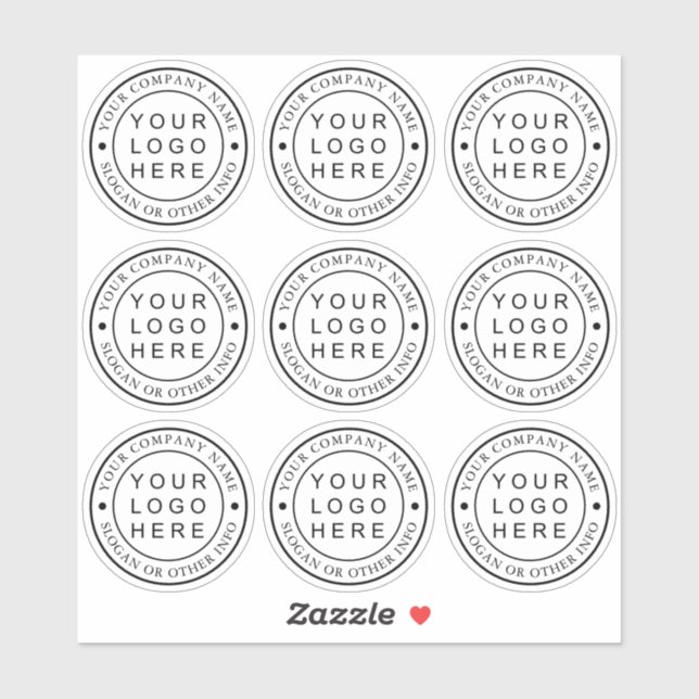 Sticker Cercle - Logo de l'entreprise - Effacer personnali (Feuille)