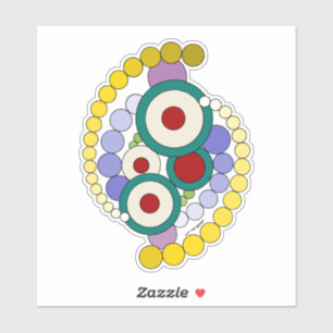 Sticker Cercles Artwork Abstrait