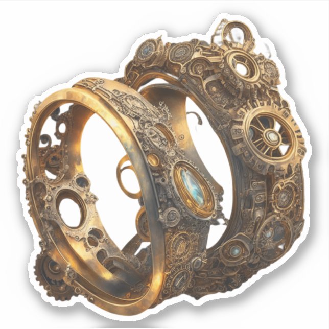 Sticker Cercles Mariages Steampunk (Devant)