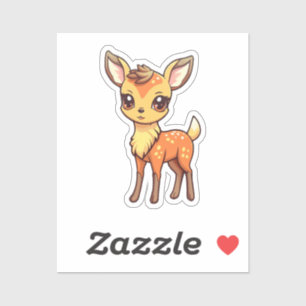 Sticker Cerf caricaturé