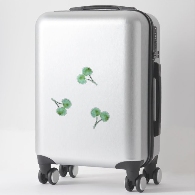 Sticker Cerise verte (Sur valise)