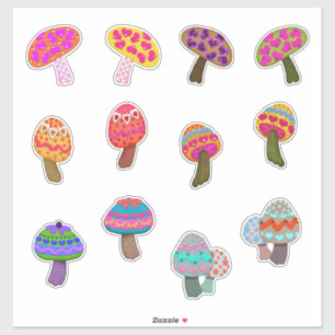 Sticker Ces Mignons Petits Felt Revêtus De Champignons