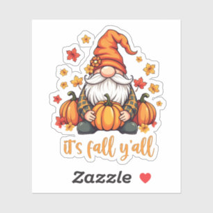 Sticker C'est Automne Y'all Gnomes Citrouille Automne Than