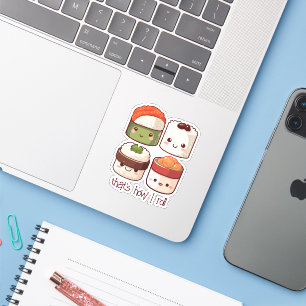 Sticker C'est comme ça que je roule Cute Kawaii Sushi