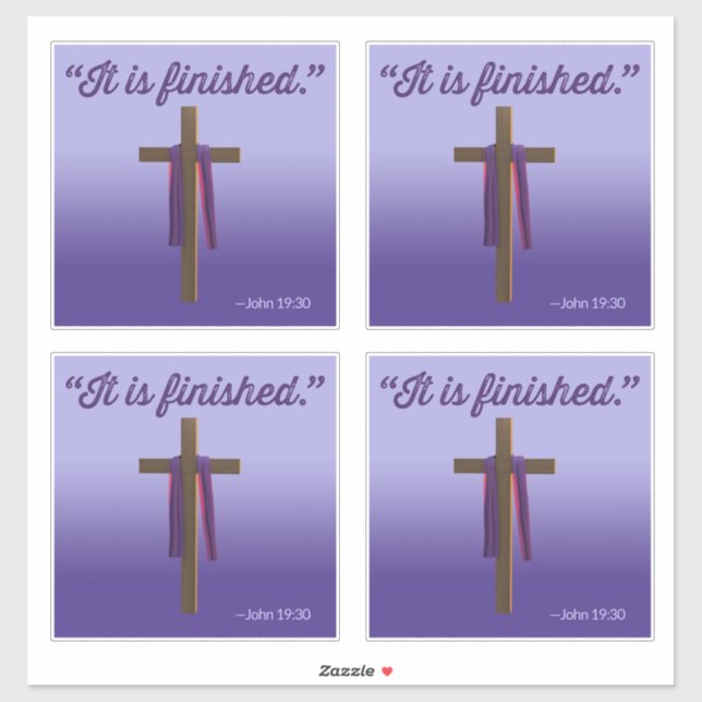 Sticker C'est la Citation de la Bible Terminée (Feuille)