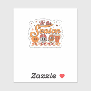 Sticker C'Est La Saison Citrouille Leaf Latte Football Cre