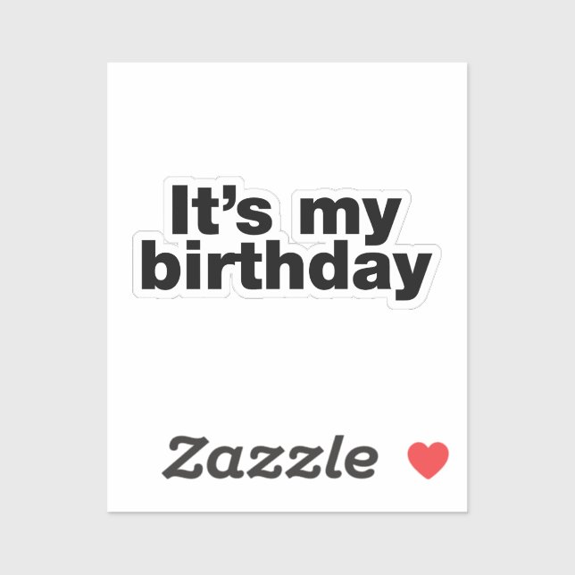Sticker C'est mon anniversaire (Feuille)