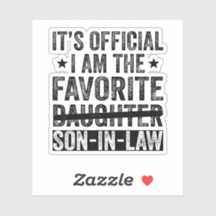 Sticker C'est officiel Je suis le Cool Fils-In-Law préféré