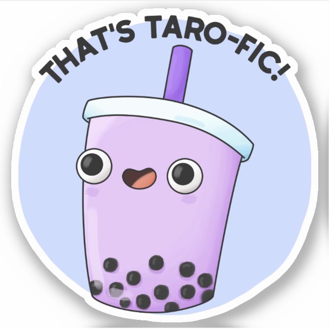 Sticker C'est Taroffic Funny Boba Tea Pun (Devant)