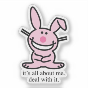 Sticker C'est tout sur moi, fais avec, mugs drôle de lapin