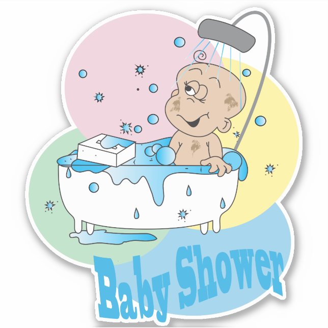 Sticker C'est un Baby shower - Baby Boy - Kiss-Cut (Devant)