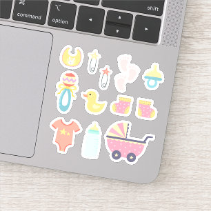 Sticker C'est un Baby shower rose fille