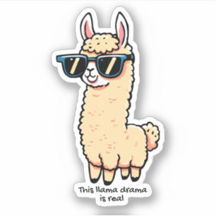 Sticker Cette Llama Drama est vraiment une pose bizarre da