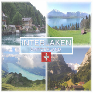 Sticker CH Switzerland - Interlaken - Lac Thun - Thunerse