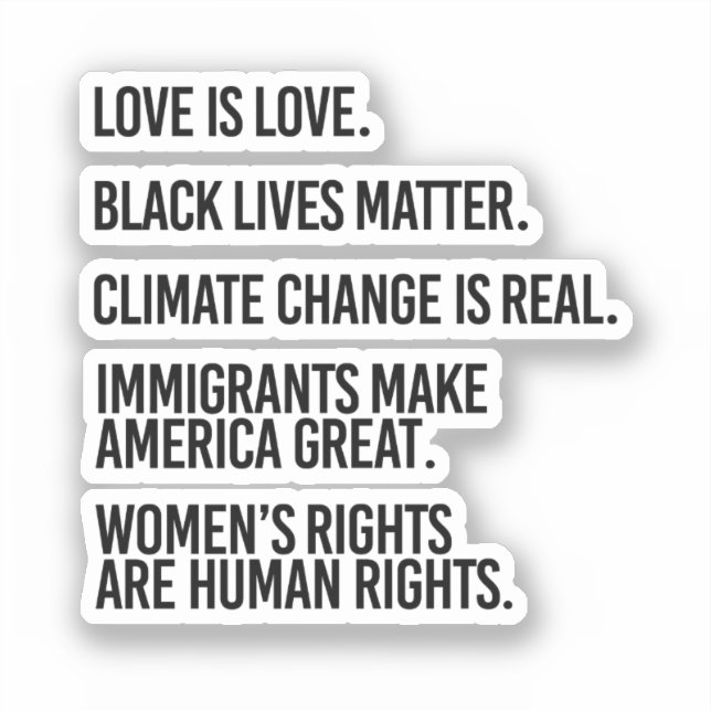 Sticker Chacun mérite les droits humains (Recto)