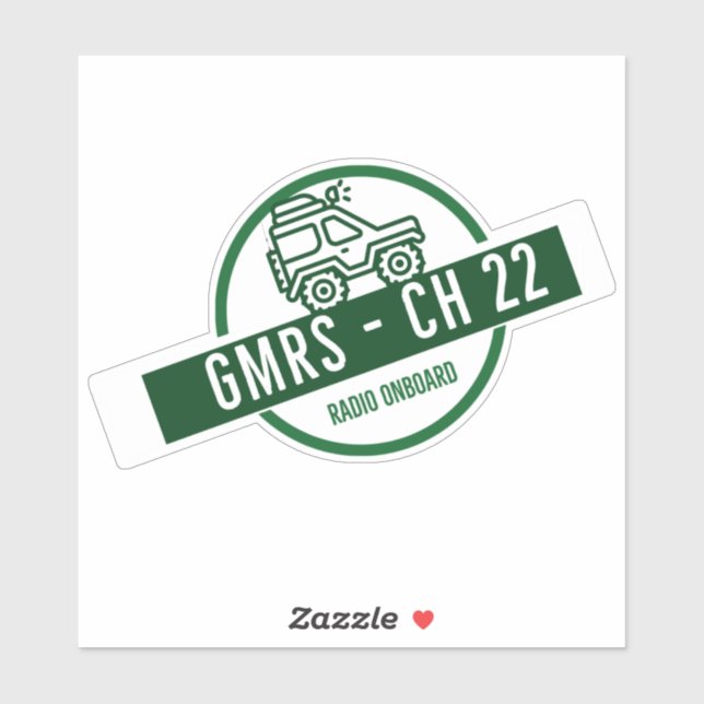 Sticker Chaîne radio GMRS 22 (Feuille)