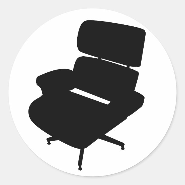 Sticker chaise Eames Lounge (Devant)