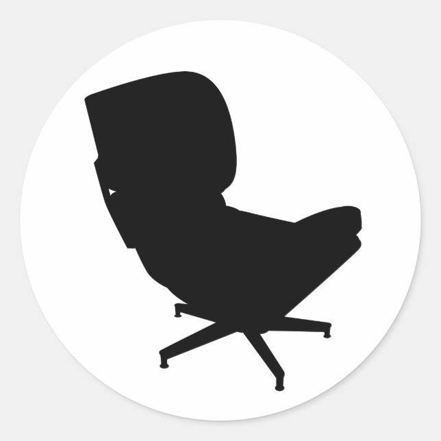 Sticker chaise Eames Lounge (Devant)