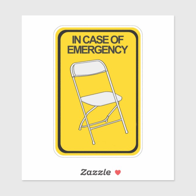 Sticker Chaise pliante En coque d'urgence (Feuille)