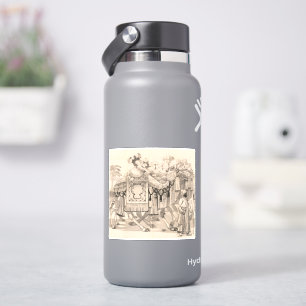 Sticker Chameaux Marchant Habillés En Costume
