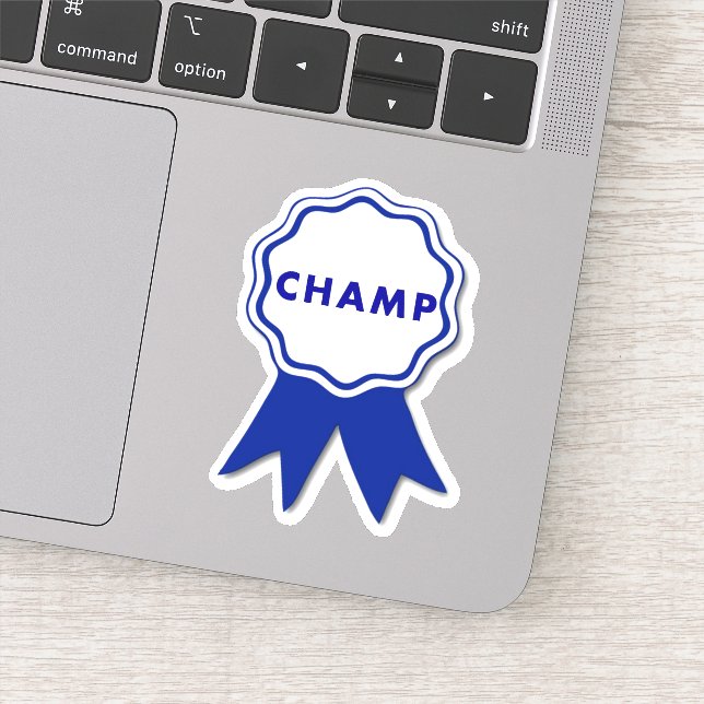 Sticker Champ Blue Ribbon (Détail)