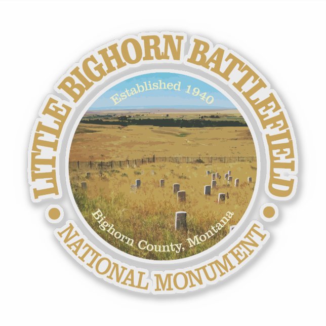 Sticker Champ de bataille de Little Bighorn (NM) (Devant)