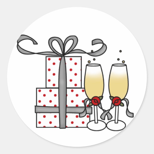 Sticker Champagne et Cadeaux (Devant)