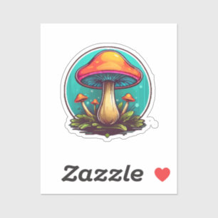 Sticker Champignons Magiques Colorés