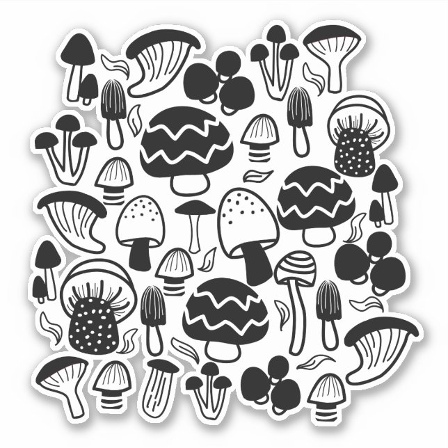 Sticker Champignons noirs (Devant)